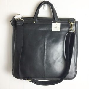 Fossil Haskell Workbag Leather Messenger Tote Bag Laptop NWT Leather